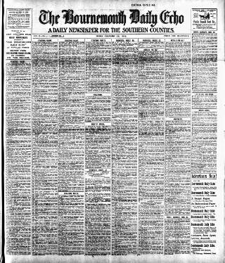 cover page of Bournemouth Daily Echo published on February 28, 1902