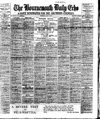 cover page of Bournemouth Daily Echo published on July 6, 1904