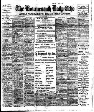 cover page of Bournemouth Daily Echo published on December 30, 1904