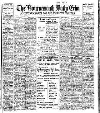 cover page of Bournemouth Daily Echo published on November 30, 1905