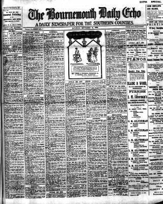 cover page of Bournemouth Daily Echo published on September 18, 1909