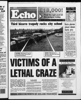 cover page of Sunderland Daily Echo and Shipping Gazette published on February 28, 1994