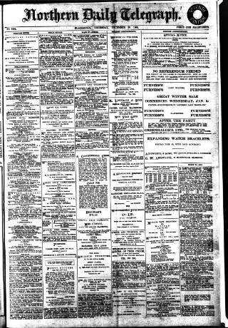 cover page of Northern Daily Telegraph published on December 30, 1909