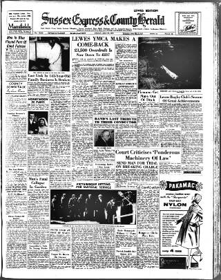 cover page of Sussex Express published on May 29, 1959