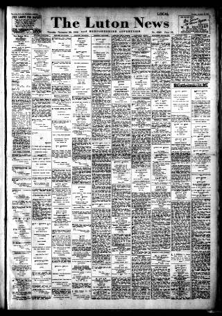 cover page of Luton News and Bedfordshire Chronicle published on November 30, 1950