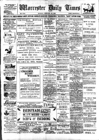 cover page of Worcester Daily Times and Journal published on February 28, 1898
