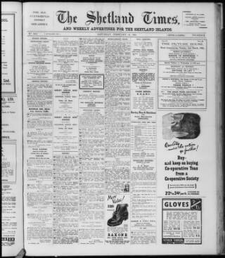 cover page of Shetland Times published on February 28, 1942