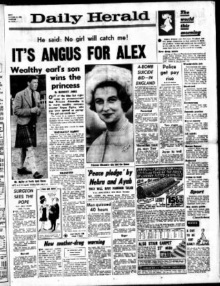 cover page of Daily Herald published on November 30, 1962