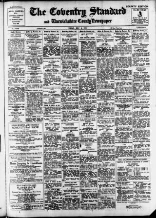 cover page of Coventry Standard published on July 6, 1951