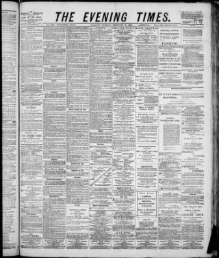 cover page of Glasgow Evening Times published on February 28, 1882