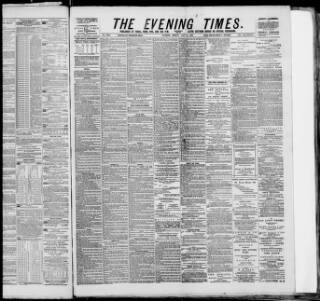 cover page of Glasgow Evening Times published on July 6, 1885