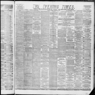 cover page of Glasgow Evening Times published on November 30, 1889