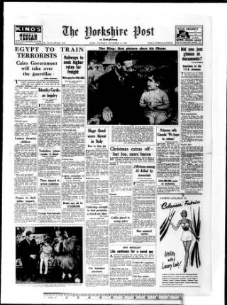 cover page of Yorkshire Post and Leeds Intelligencer published on November 15, 1951