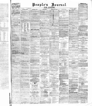 cover page of Dundee People's Journal published on November 30, 1872