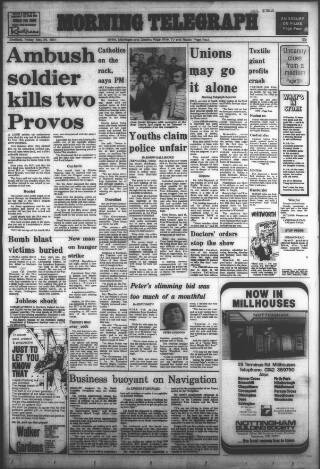 cover page of Sheffield Daily Telegraph published on May 29, 1981