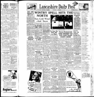 cover page of Lancashire Evening Post published on November 15, 1947