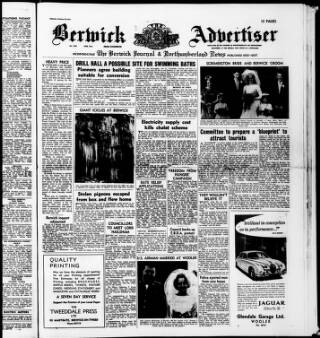 cover page of Berwick Advertiser published on February 28, 1963