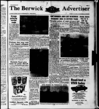 cover page of Berwick Advertiser published on September 18, 1969