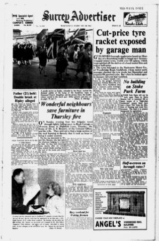 cover page of Surrey Advertiser published on February 28, 1962