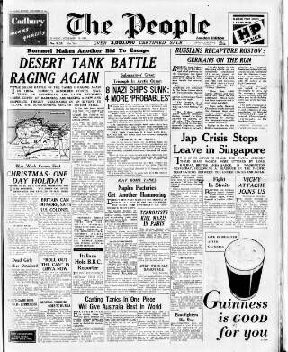 cover page of The People published on November 30, 1941