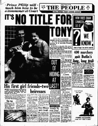 cover page of The People published on February 28, 1960