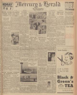 cover page of Northampton Mercury published on November 30, 1945