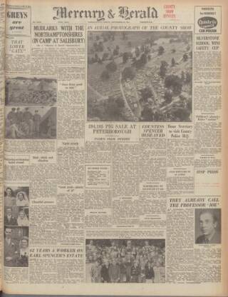 cover page of Northampton Mercury published on September 18, 1953