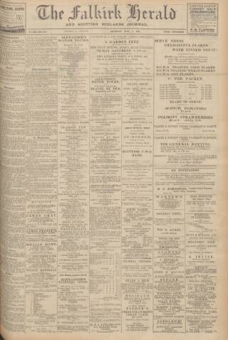 cover page of Falkirk Herald published on July 6, 1935