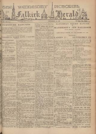 cover page of Falkirk Herald published on November 30, 1938