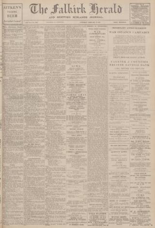 cover page of Falkirk Herald published on February 28, 1942