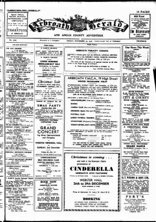 cover page of Arbroath Herald published on November 30, 1956