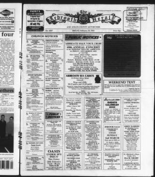 cover page of Arbroath Herald published on February 28, 2003