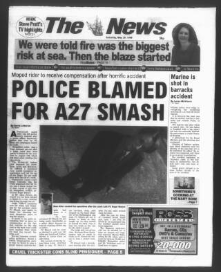 cover page of Portsmouth Evening News published on May 29, 1999