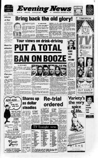 cover page of Edinburgh Evening News published on December 30, 1987