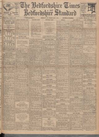 cover page of Bedfordshire Times and Independent published on February 28, 1941