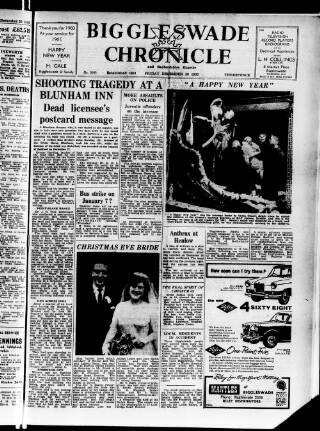 cover page of Biggleswade Chronicle published on December 30, 1960
