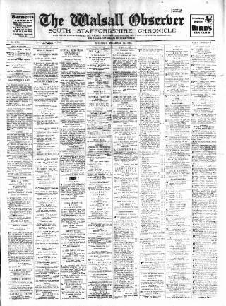 cover page of Walsall Observer published on December 30, 1944