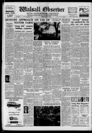 cover page of Walsall Observer published on July 6, 1956