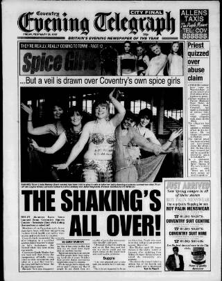 cover page of Coventry Evening Telegraph published on February 28, 1997