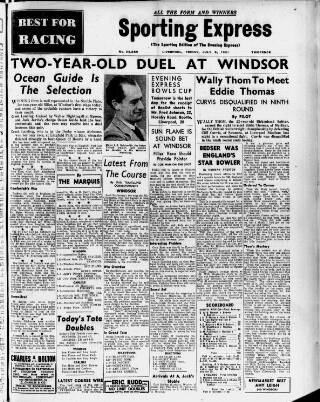 cover page of Liverpool Evening Express published on July 6, 1951
