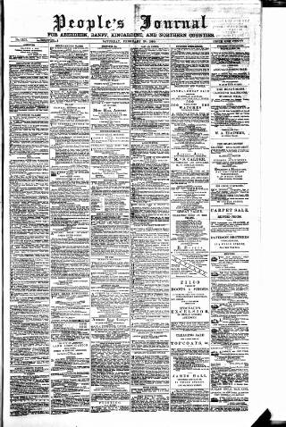 cover page of Aberdeen People's Journal published on February 28, 1880
