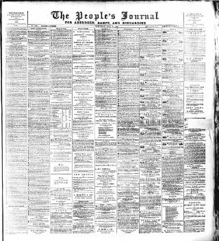 cover page of Aberdeen People's Journal published on July 6, 1889