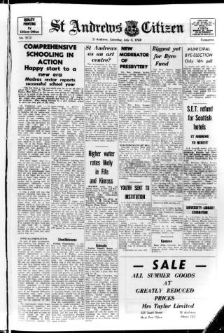 cover page of St. Andrews Citizen published on July 6, 1968
