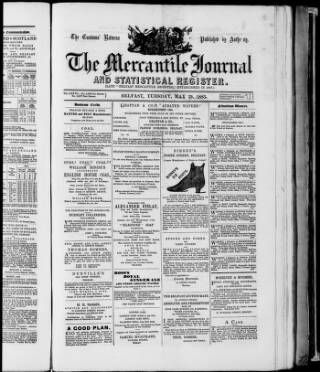 cover page of Belfast Mercantile Register and Weekly Advertiser published on May 29, 1883