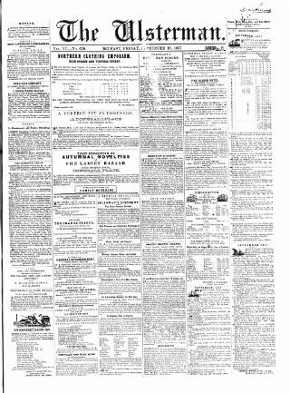 cover page of The Ulsterman published on September 18, 1857