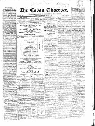cover page of Cavan Observer published on November 30, 1861