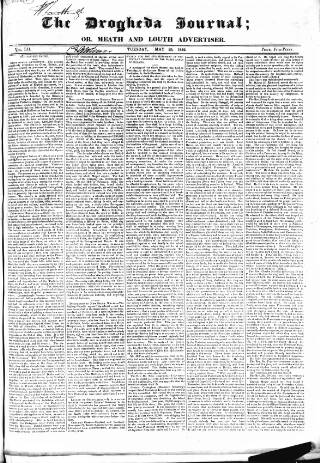 cover page of Drogheda Journal, or Meath & Louth Advertiser published on May 29, 1832