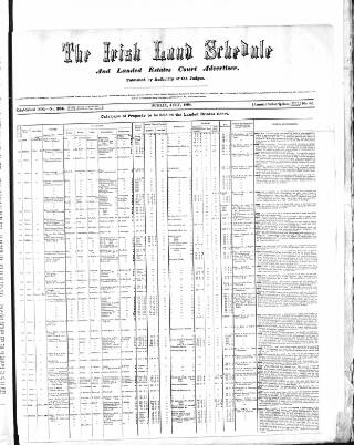 cover page of Allnut's Irish Land Schedule published on July 6, 1868