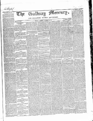 cover page of Galway Mercury, and Connaught Weekly Advertiser published on November 15, 1856