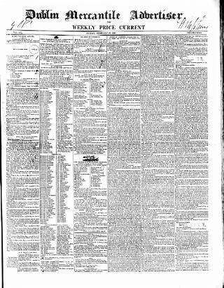 cover page of Dublin Mercantile Advertiser published on February 28, 1840